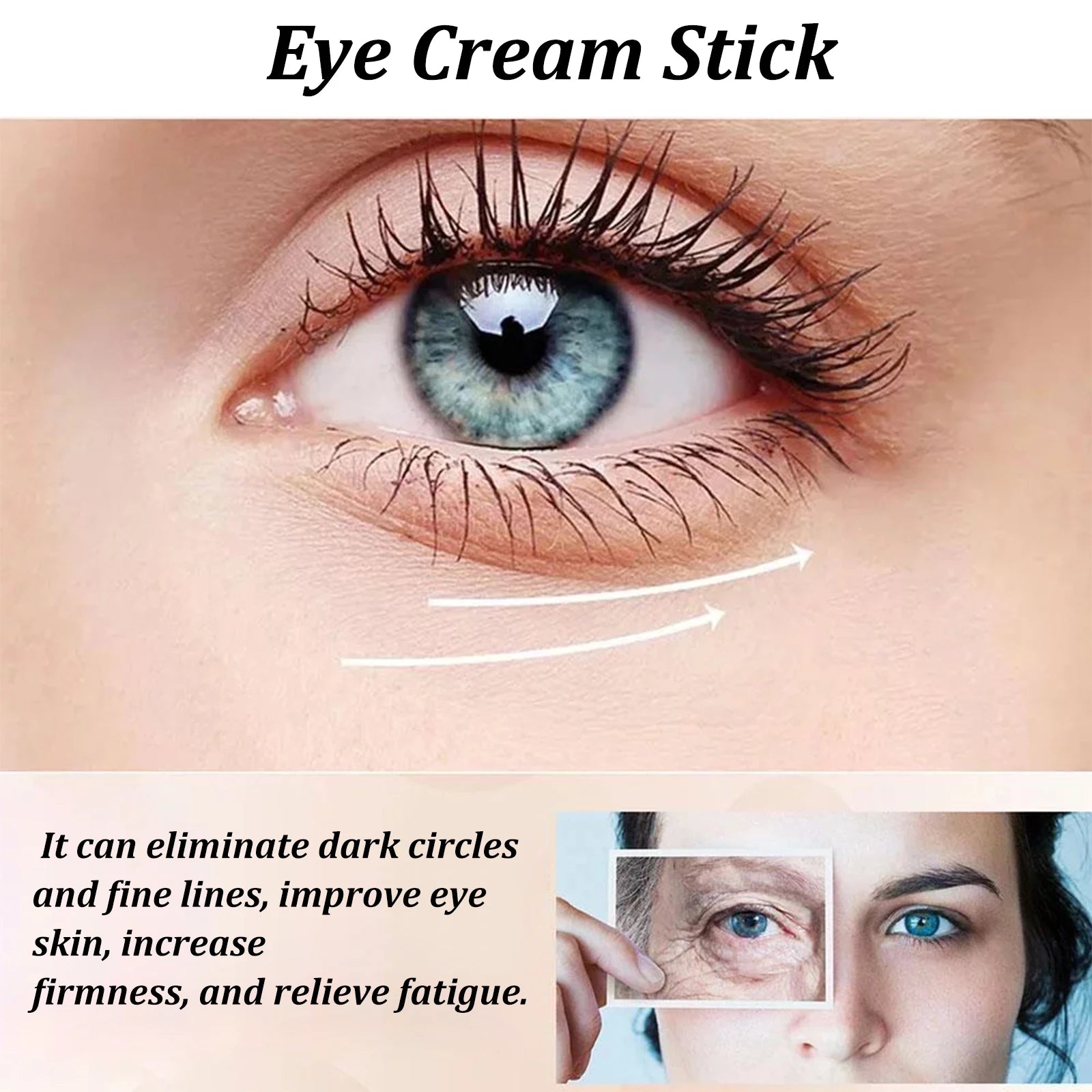 Snail Eye Cream Stick Collagen Fade Fine Lines Wrinkle Lightening Dark Circles.