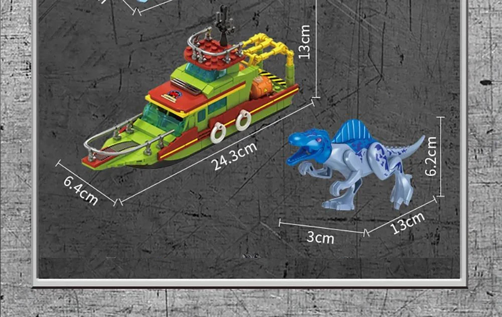 Sea Monster Attack Building Blocks – Adventure Boat and Dinosaur Construction Set Toy for Children