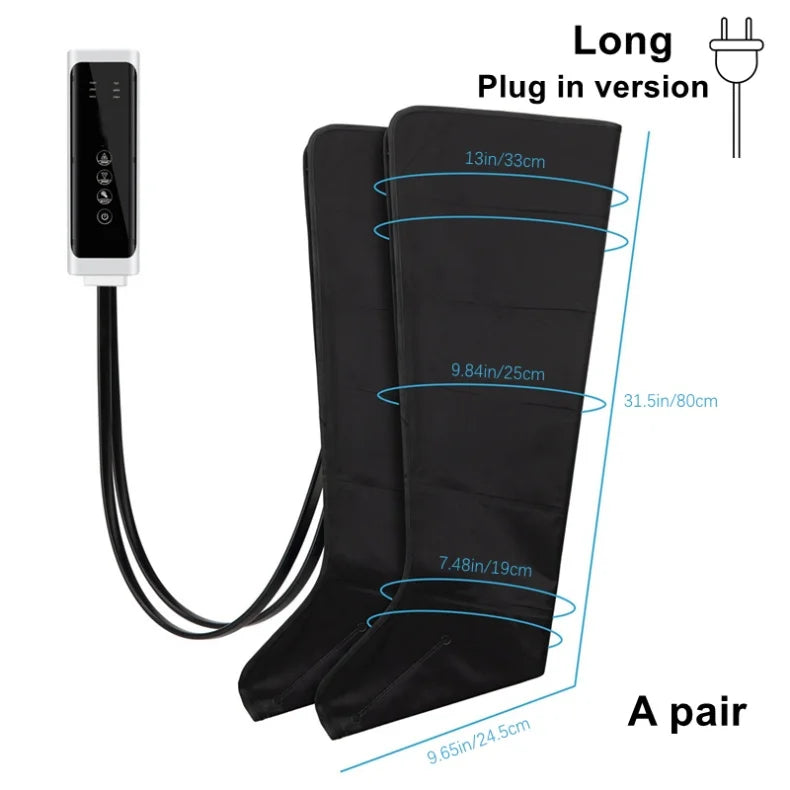 JinKairui Extended Electric Air Compression Leg Massager with Remote Control for Deep Thigh, Calf, and Foot Relaxation 🦵✨