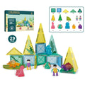 Kids Forest Dinosaur Magnetic Building Blocks Starter Set – Educational Animal Magnet Construction Toy, 29 Pieces