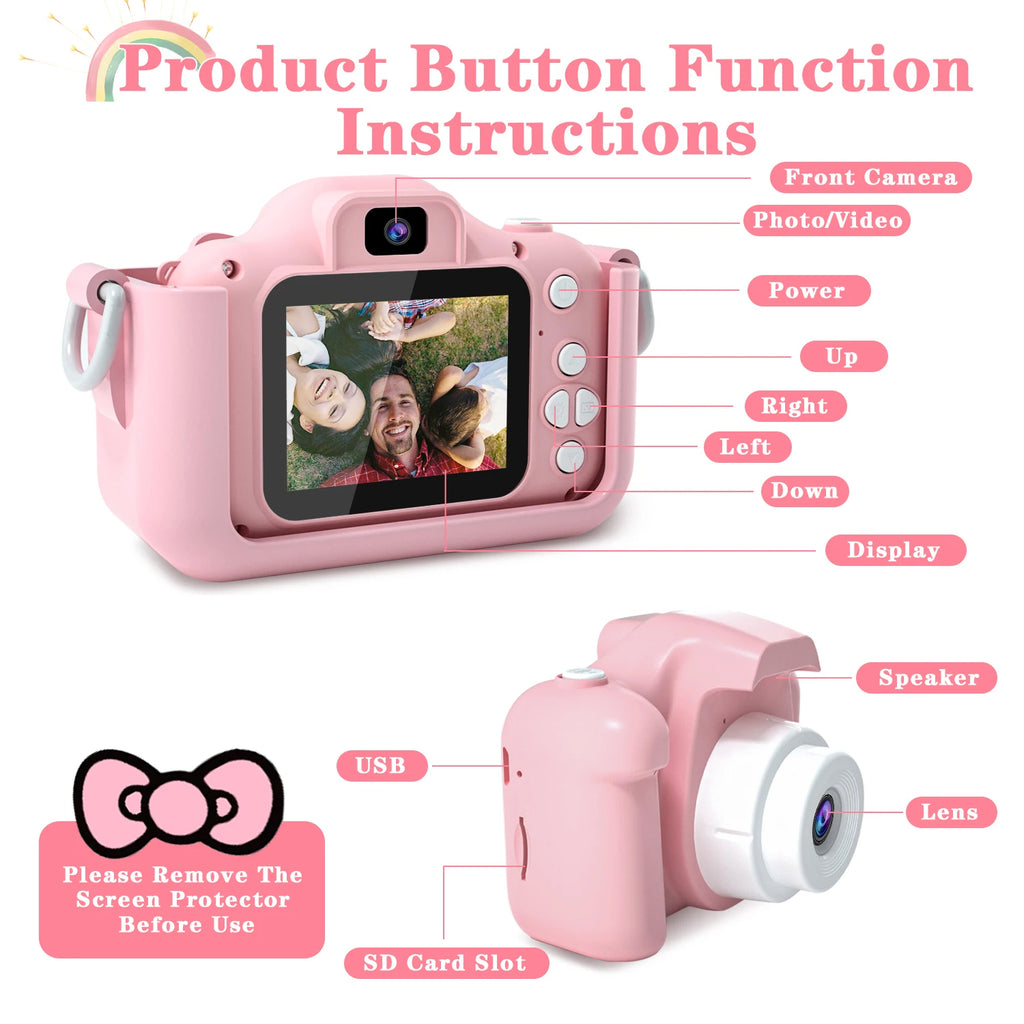Children’s HD 1080P Digital Camera with Protective Silicone Cover
