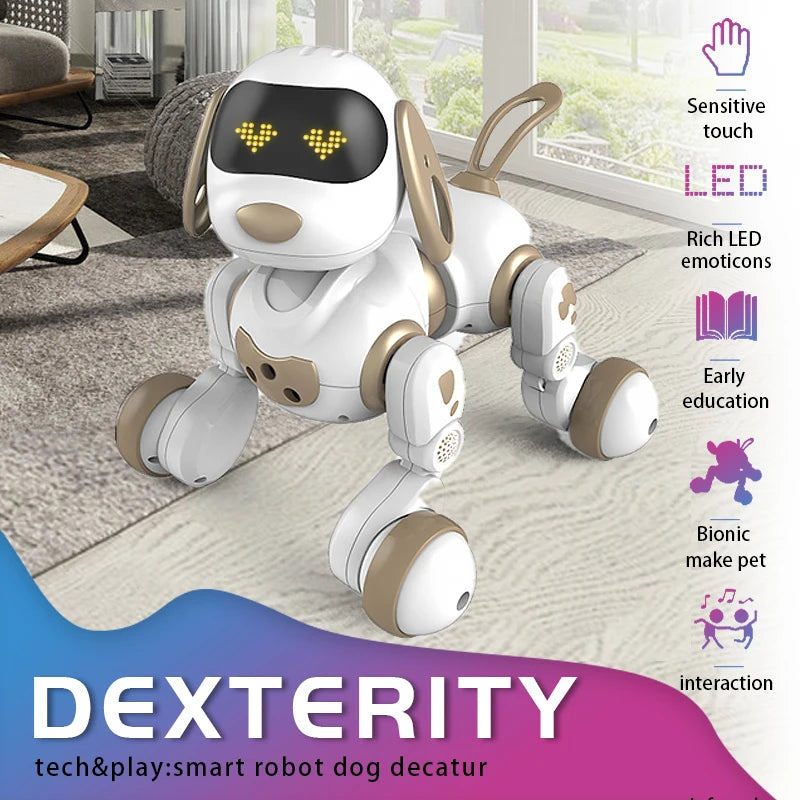 RC Robot Dog – Stunt Moves, Voice Command & Touch-Sense Music Toy for Kids (18011)
