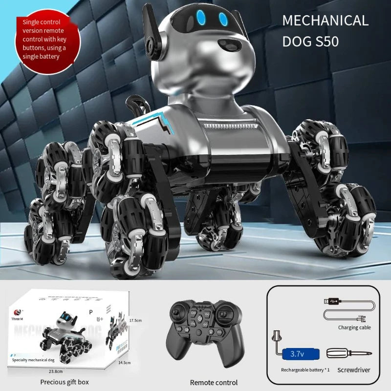 8-Wheel Stunt Mechanical Dog Toy S50 Intelligent Remote Control Robot Dog Kids Toy Car