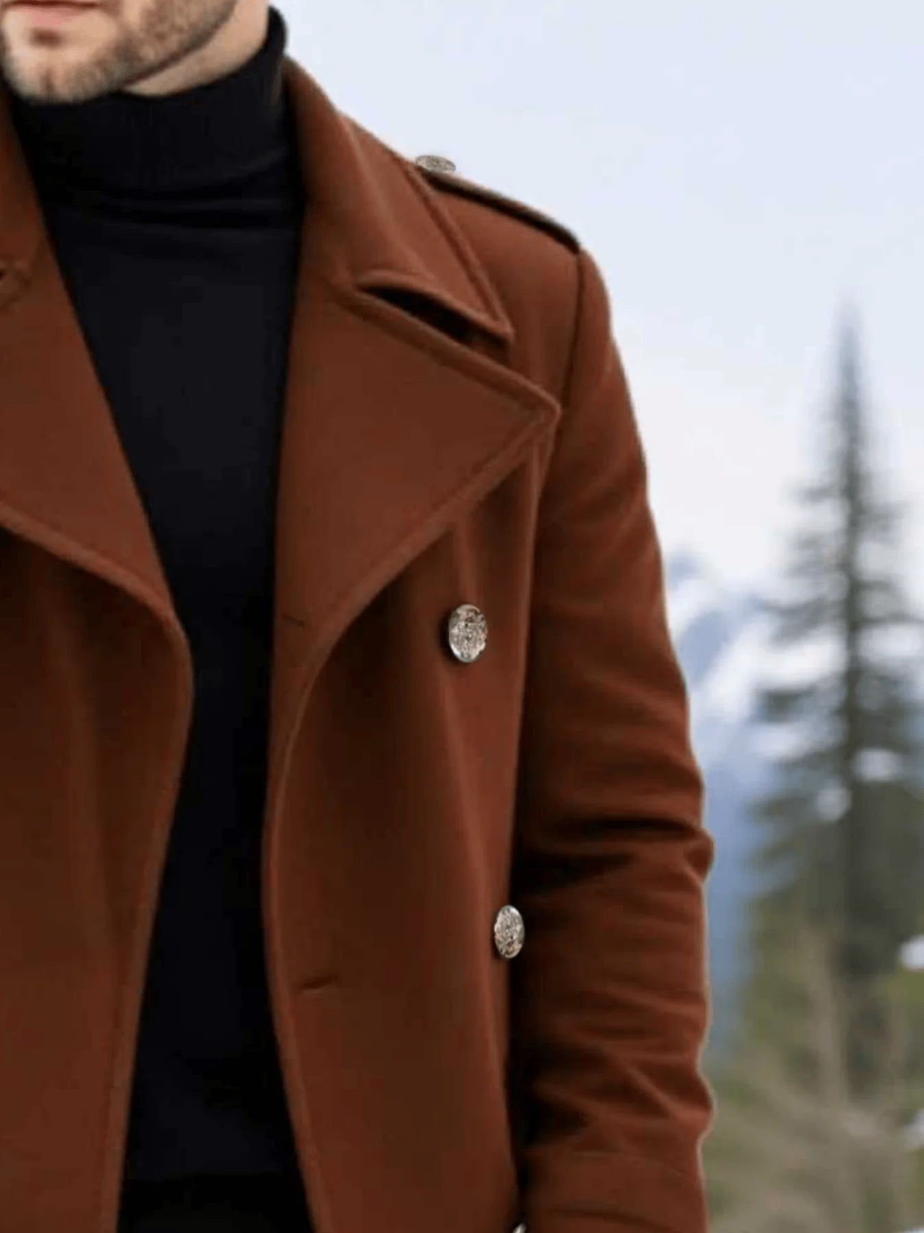 Men’s Winter Wool Coat – Double-Breasted Jacket with Thick Warm Lining (New Arrival)