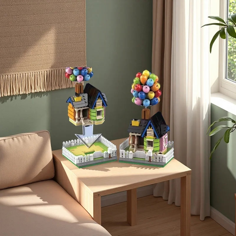 658PCS Animal Balloon Floating House Building Blocks – Desktop Display and Family Gift Toy