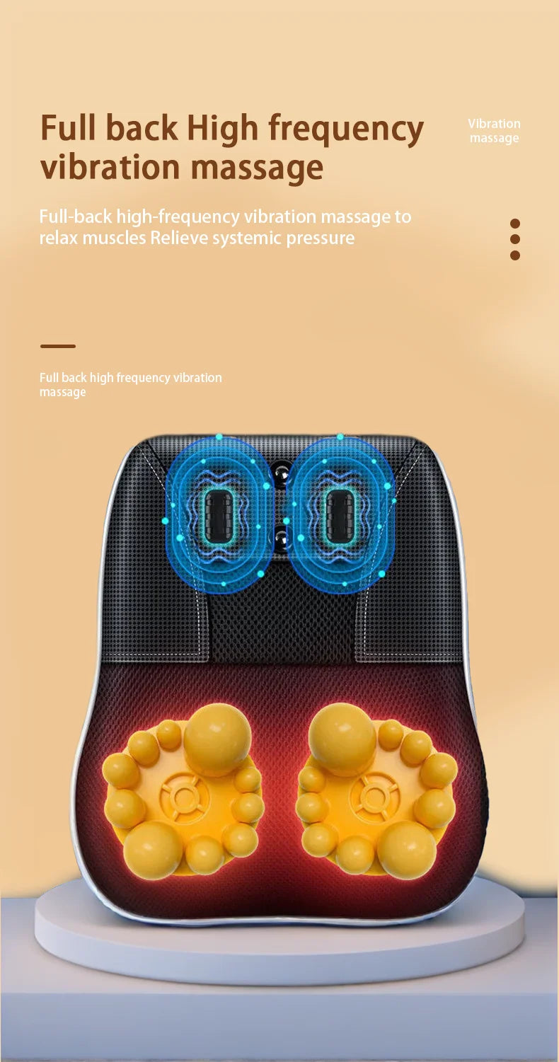 Back Massager, Back & Neck Massager with Heat, Vibration Shiatsu Massage