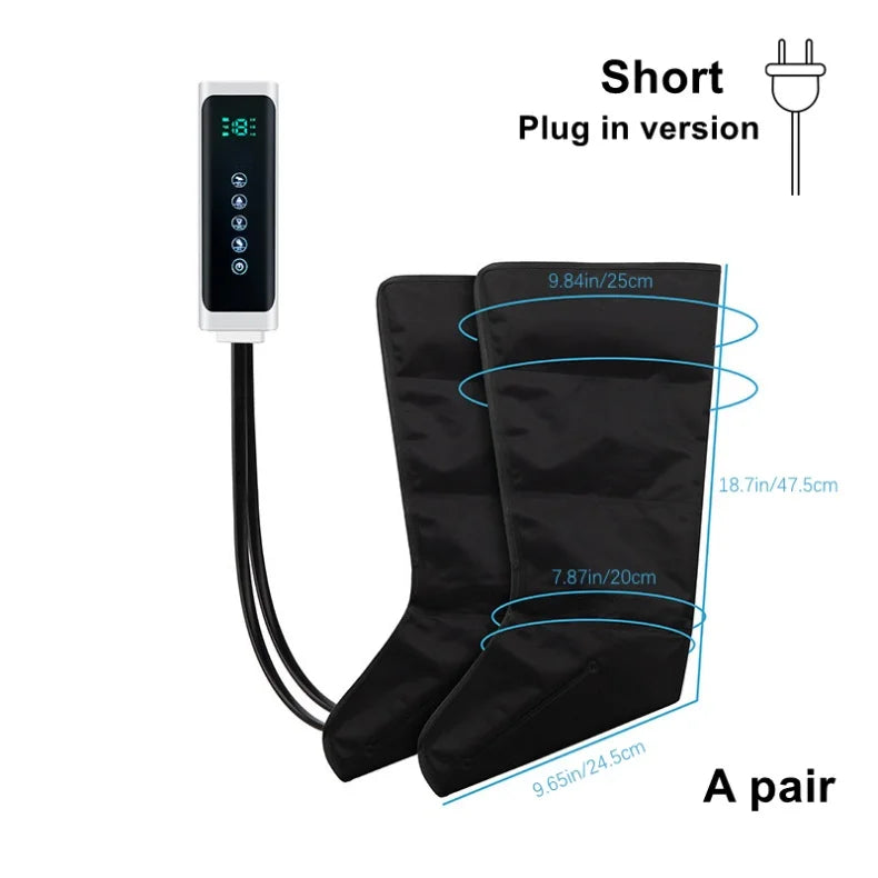 JinKairui Extended Electric Air Compression Leg Massager with Remote Control for Deep Thigh, Calf, and Foot Relaxation 🦵✨