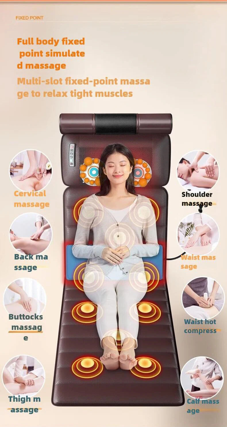 Electric Full Body Massage Mattress With Heating Hand Control.