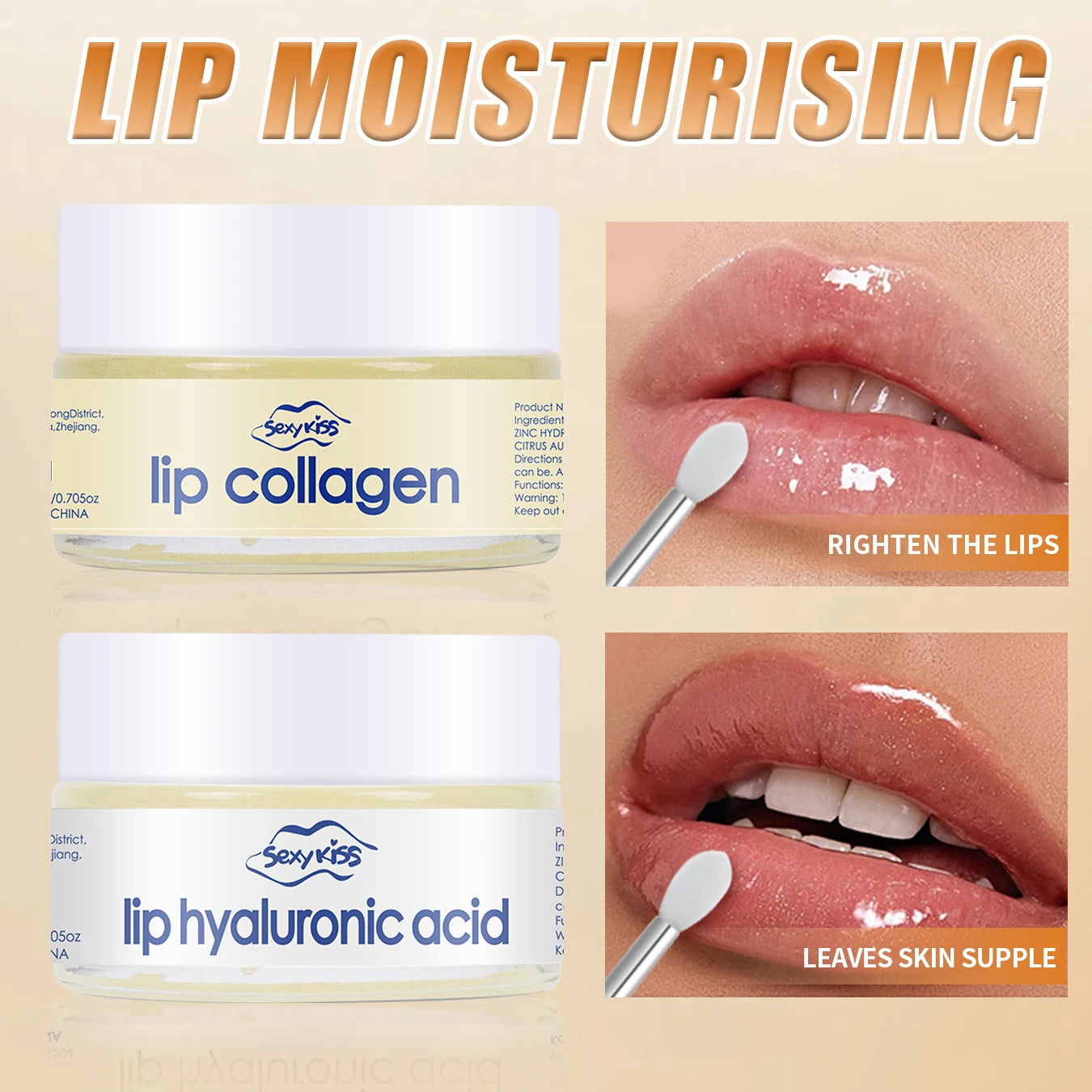 Hyaluronic acid collagen Sleep lip mask.