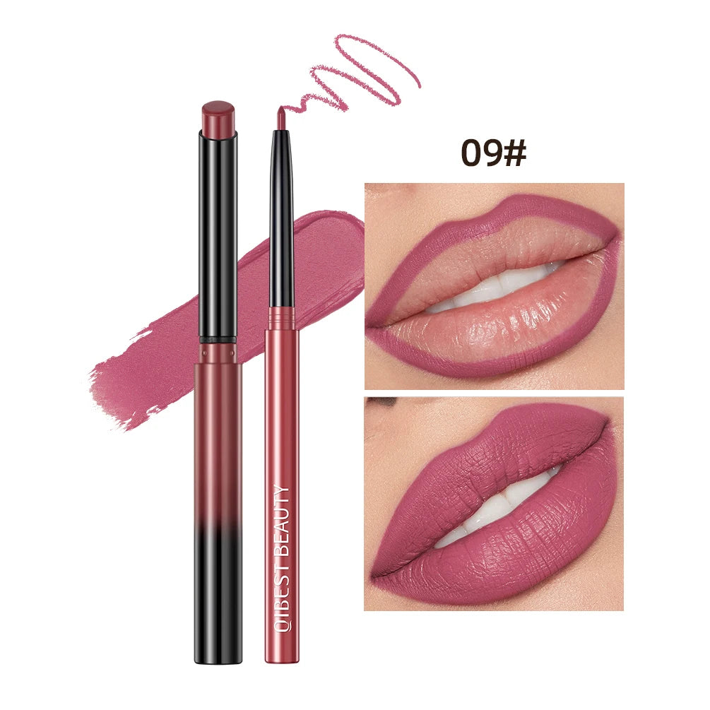 Lipstick Lipliner Pen Set Matte Velvet Lip Liner Pencil
