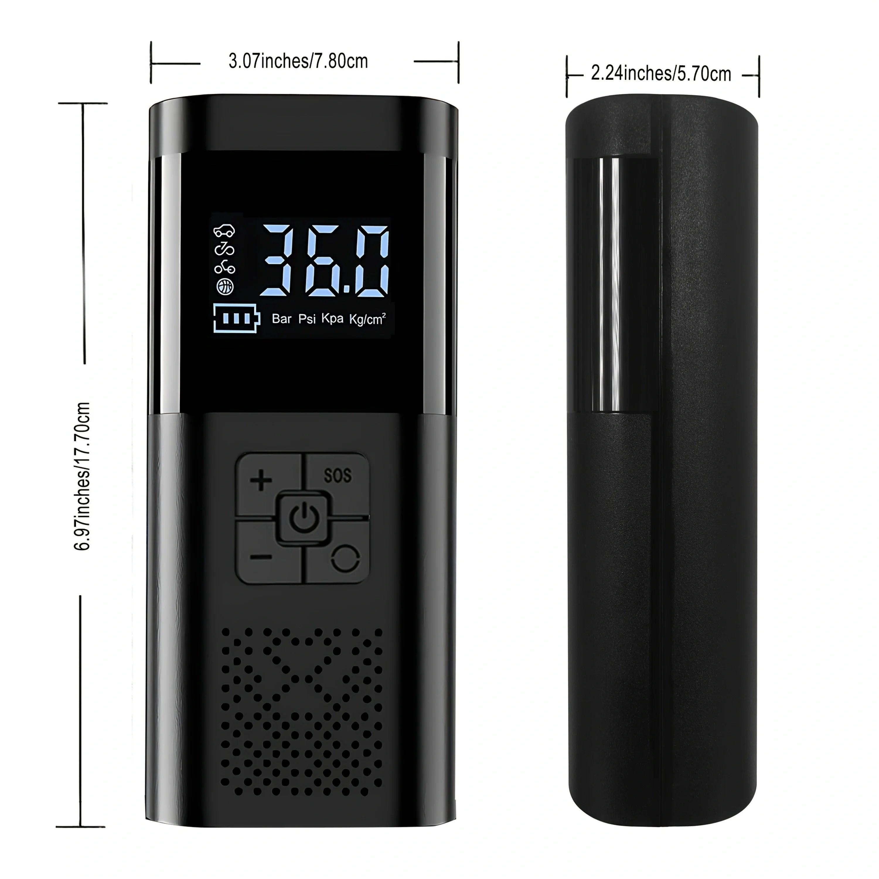 Portable Car Air Compressor Cordless Tire Inflator Pump with Digital Gauge for Car Motorcycle Bike
