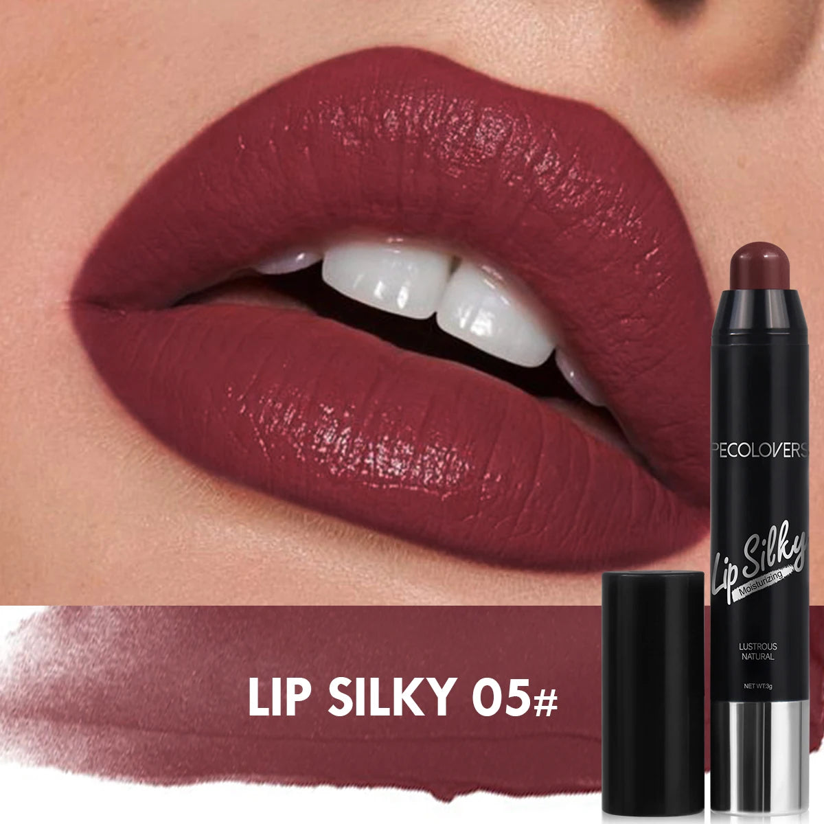 Matte Lipstick Pencil Waterproof Long Lasting Non-Sticky.