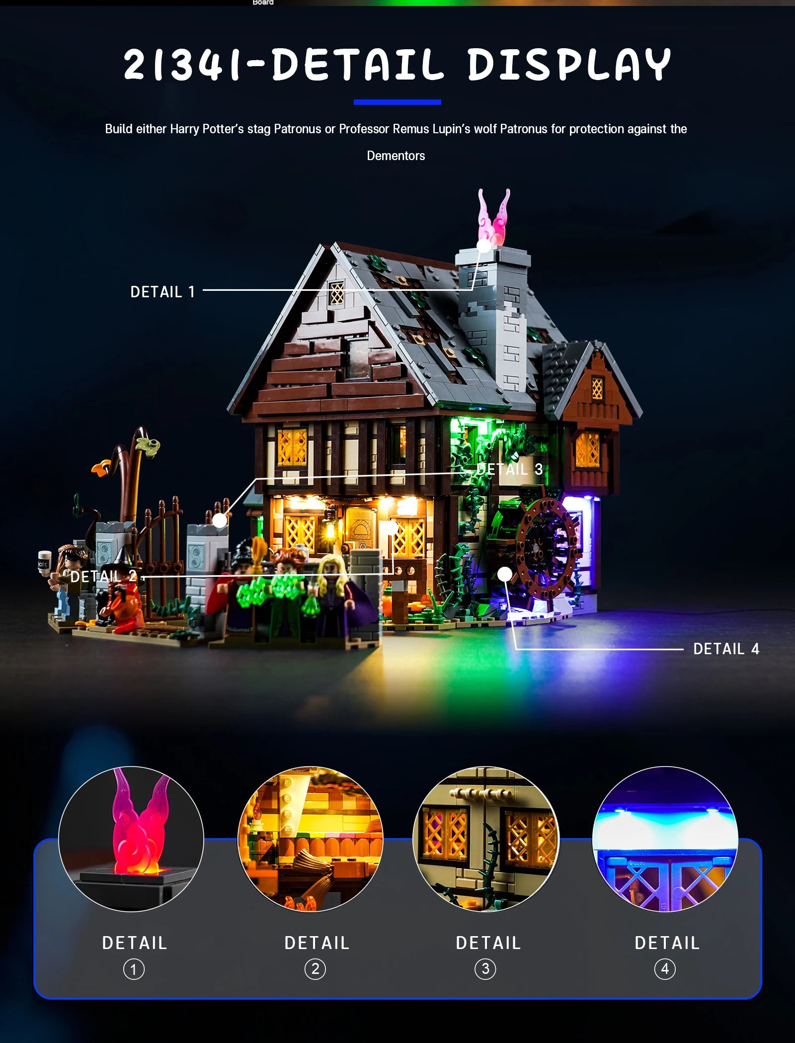 Vonado 21341 LED Light Kit for Fantasy House Building Blocks (Model Not Included)