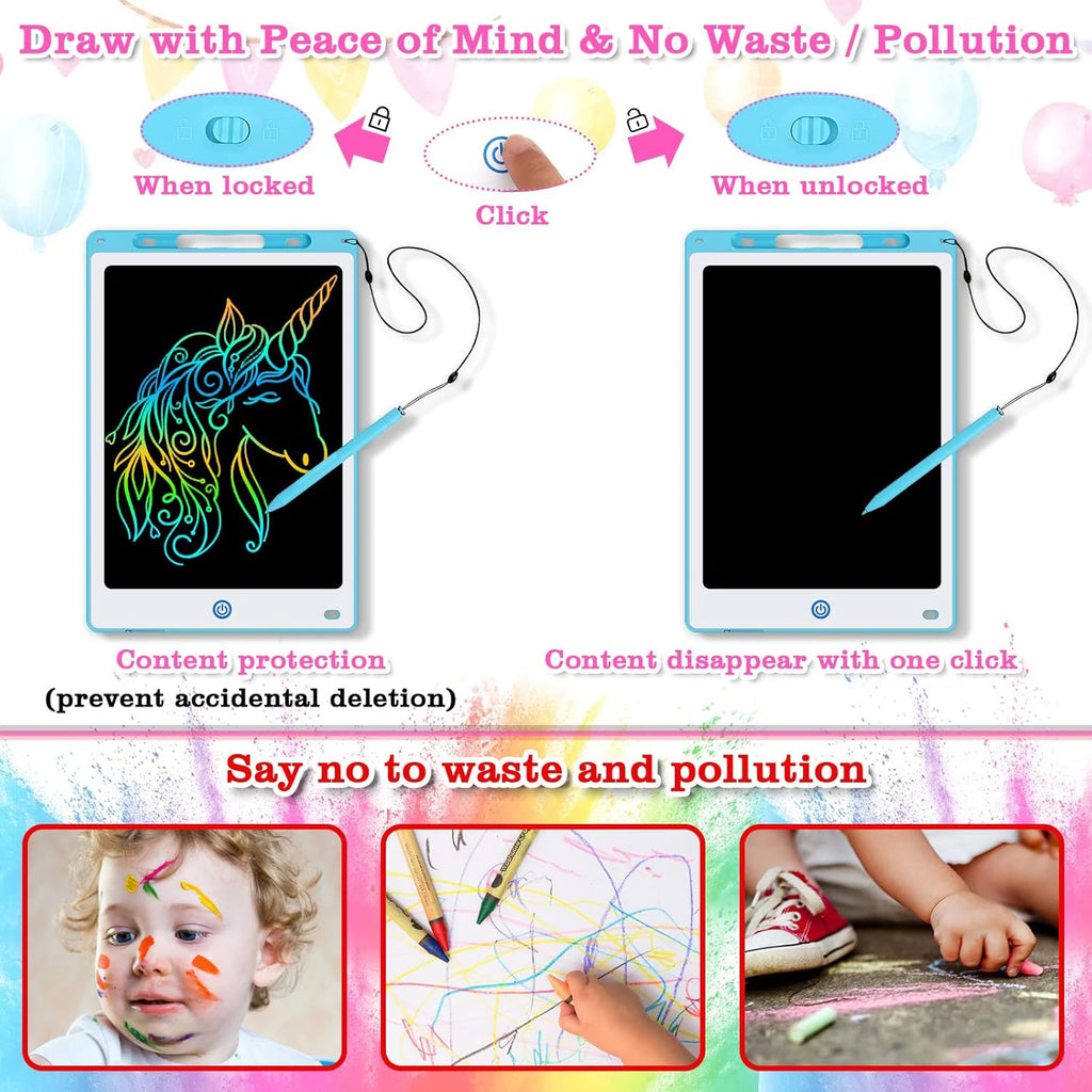 LCD Drawing Tablet 8.5/10/12/16 Inch – Cartoon Digital Writing Board, Creative Toy Gift for Kids Ages 3–8