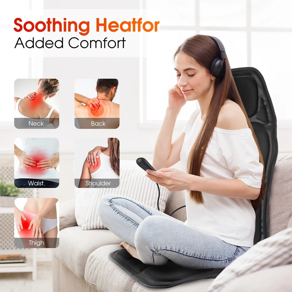 Electric Back Massager Infrared Full-Body Massage Chair.
