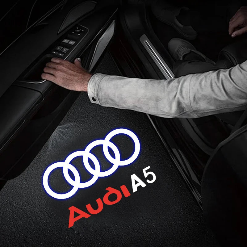 LED Car Door Logo Projector Welcome Light Laser for Audi A1, A3, A4, A5, A6, A7, A8, Q3, Q5, Q7, TT (B5, B6, B7, B8, C5, C6, C7, 8V) Premium Car Accessory