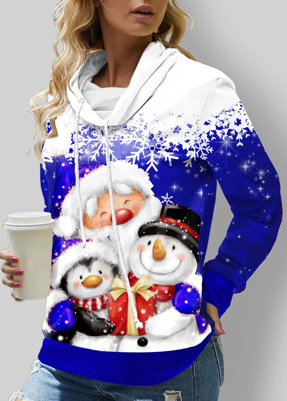 Women's Sweatshirt 3D Prints Christmas Theme Kawaii Graphics Long Sleeve T Shirt