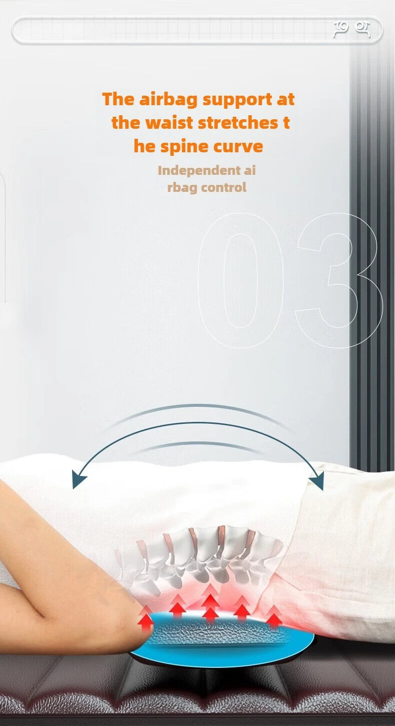 Electric Full Body Massage Mattress With Heating Hand Control.