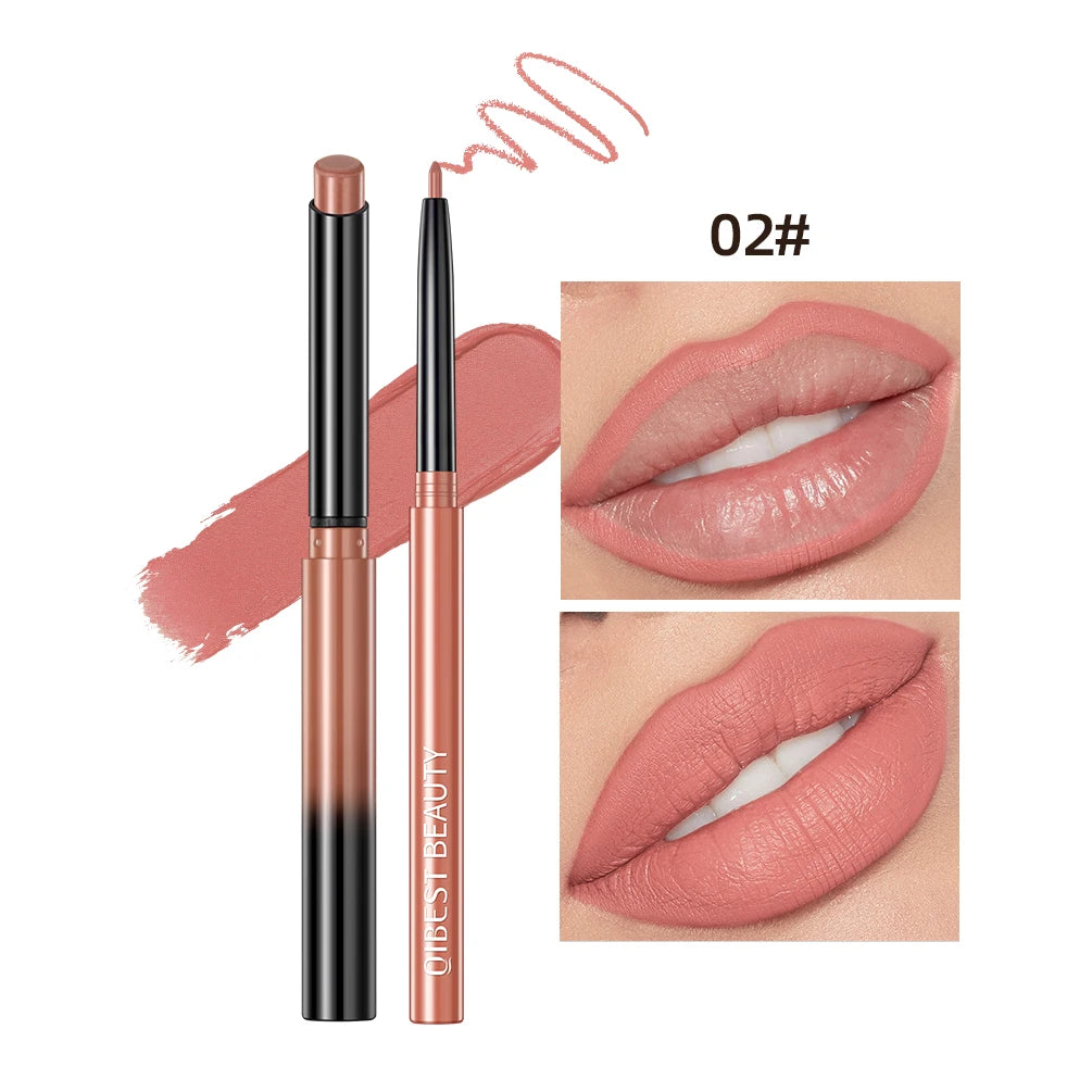 Lipstick Lipliner Pen Set Matte Velvet Lip Liner Pencil