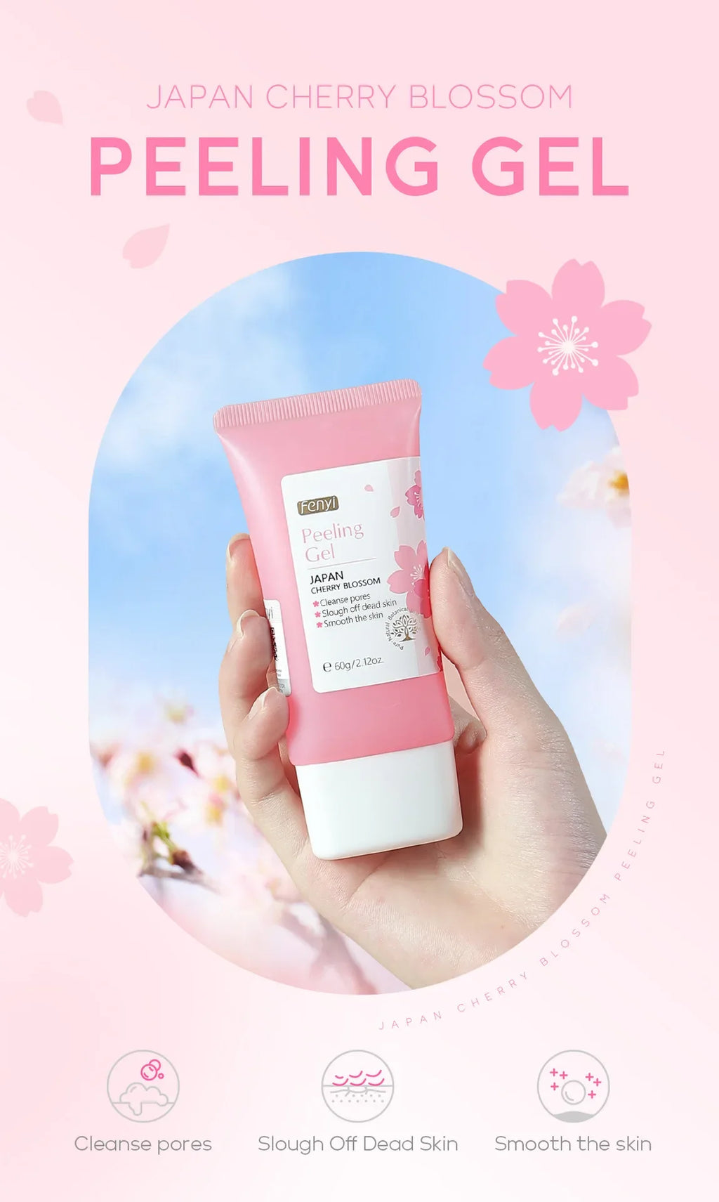 Sakura Face Deep Cleaning Exfoliating Gel Skin Care Whitening Moisturizer