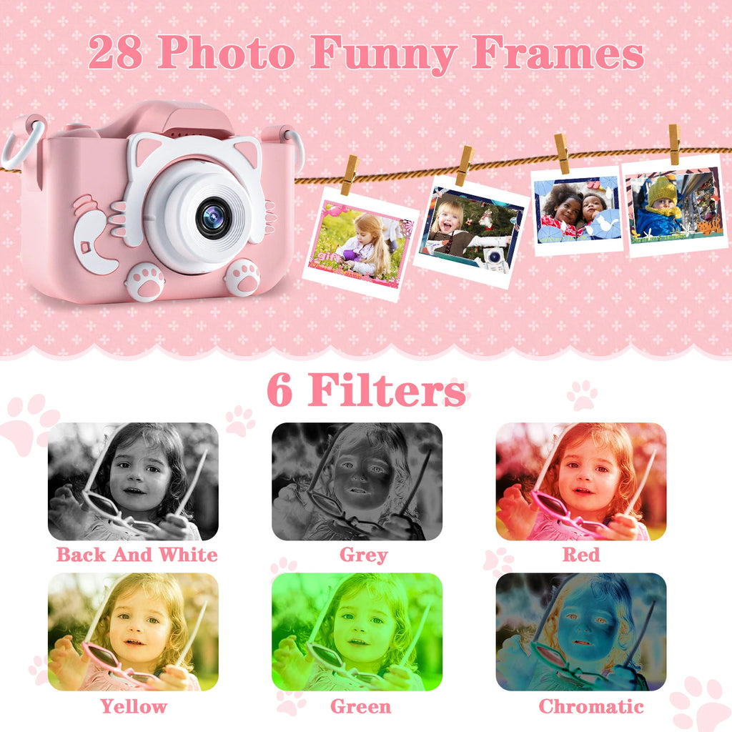 Children’s HD 1080P Digital Camera with Protective Silicone Cover