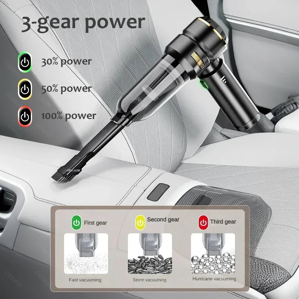 CENRR 998000PA Powerful Cordless Car Vacuum Cleaner – Portable Handheld Wireless Auto Cleaner for Car Interior and Accessories
