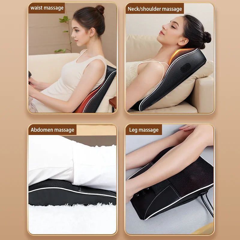 Back Massager, Back & Neck Massager with Heat, Vibration Shiatsu Massage