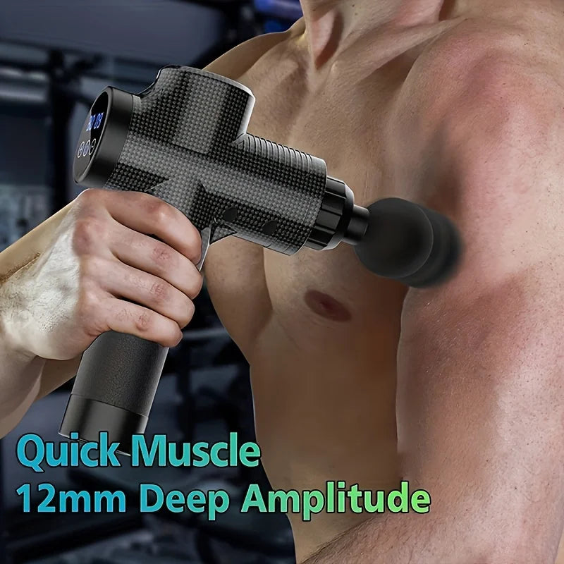 10/30-Speed Precision Massage Gun for Deep Muscle Relief, Advanced Fascia Therapy, Ultra-Quiet Electric Body and Neck Massager for Men and Women