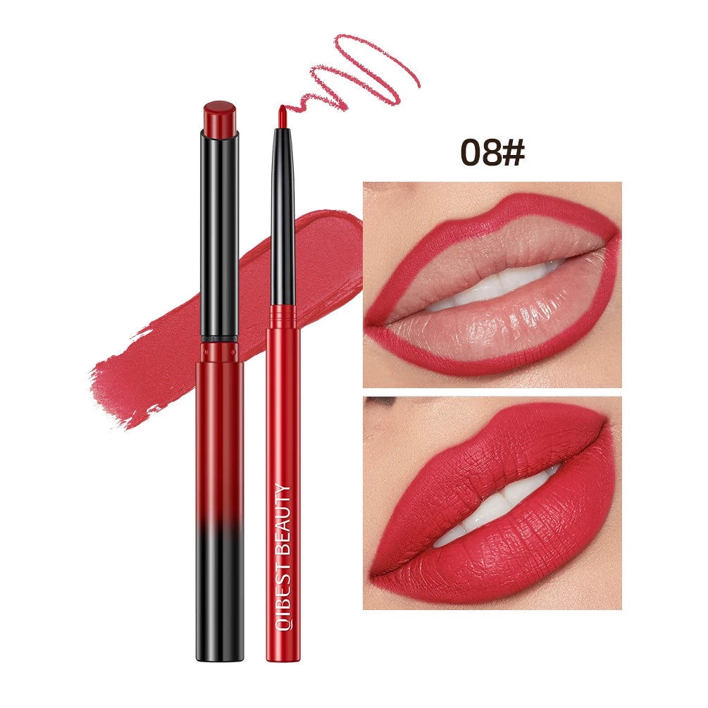 Lipstick Lipliner Pen Set Matte Velvet Lip Liner Pencil