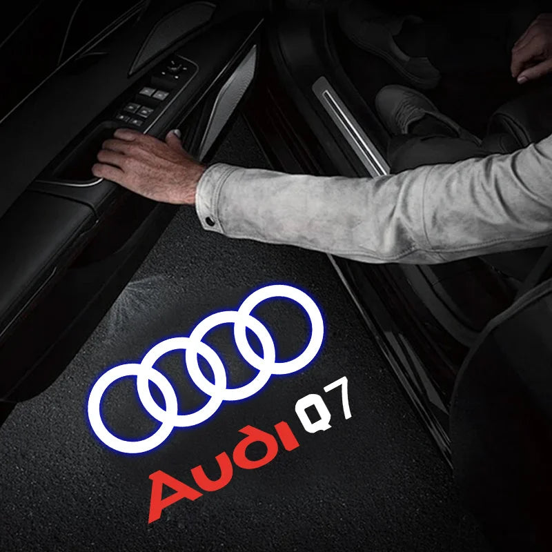 LED Car Door Logo Projector Welcome Light Laser for Audi A1, A3, A4, A5, A6, A7, A8, Q3, Q5, Q7, TT (B5, B6, B7, B8, C5, C6, C7, 8V) Premium Car Accessory