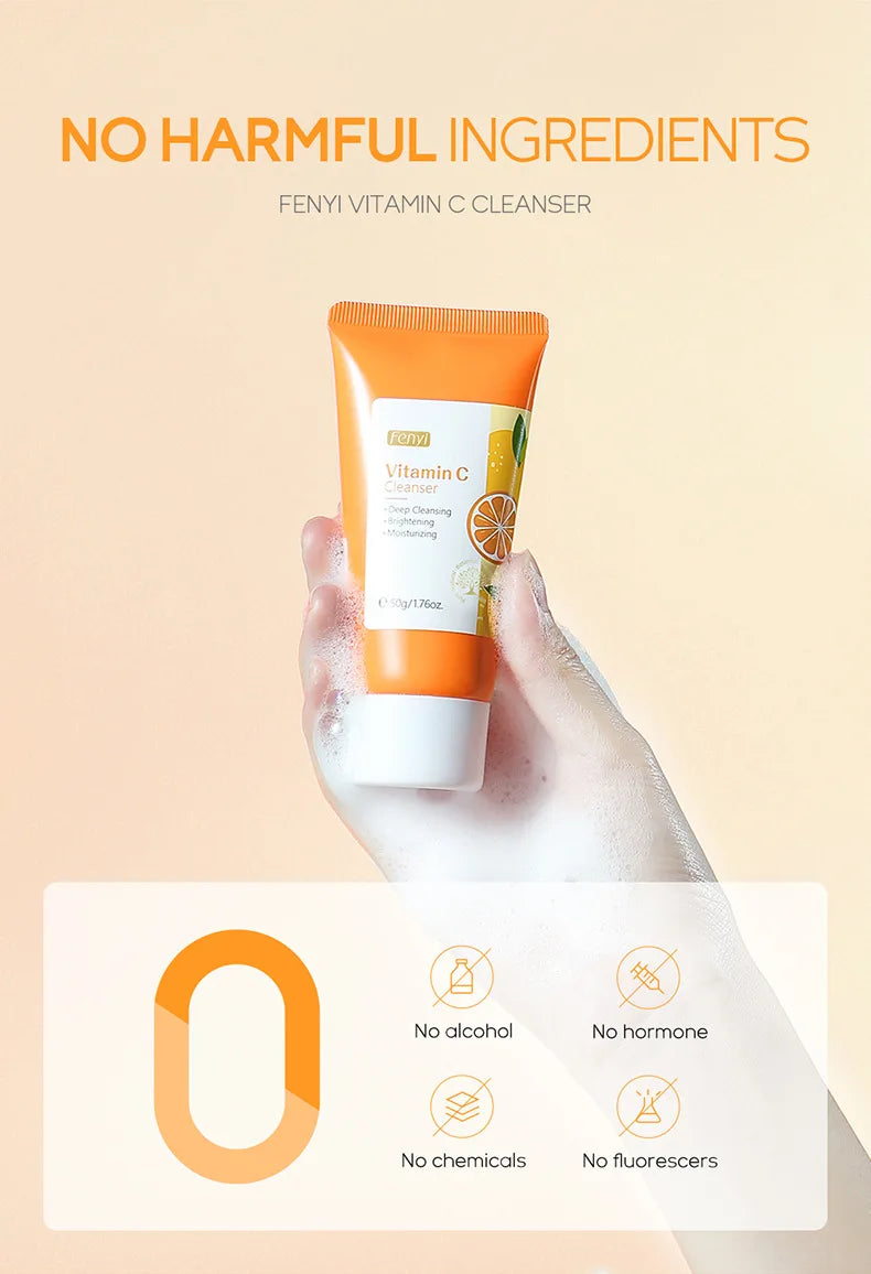Vitamin C Facial Cleanser Skin Deep Cleansing Moisturizing Blackhead Removal