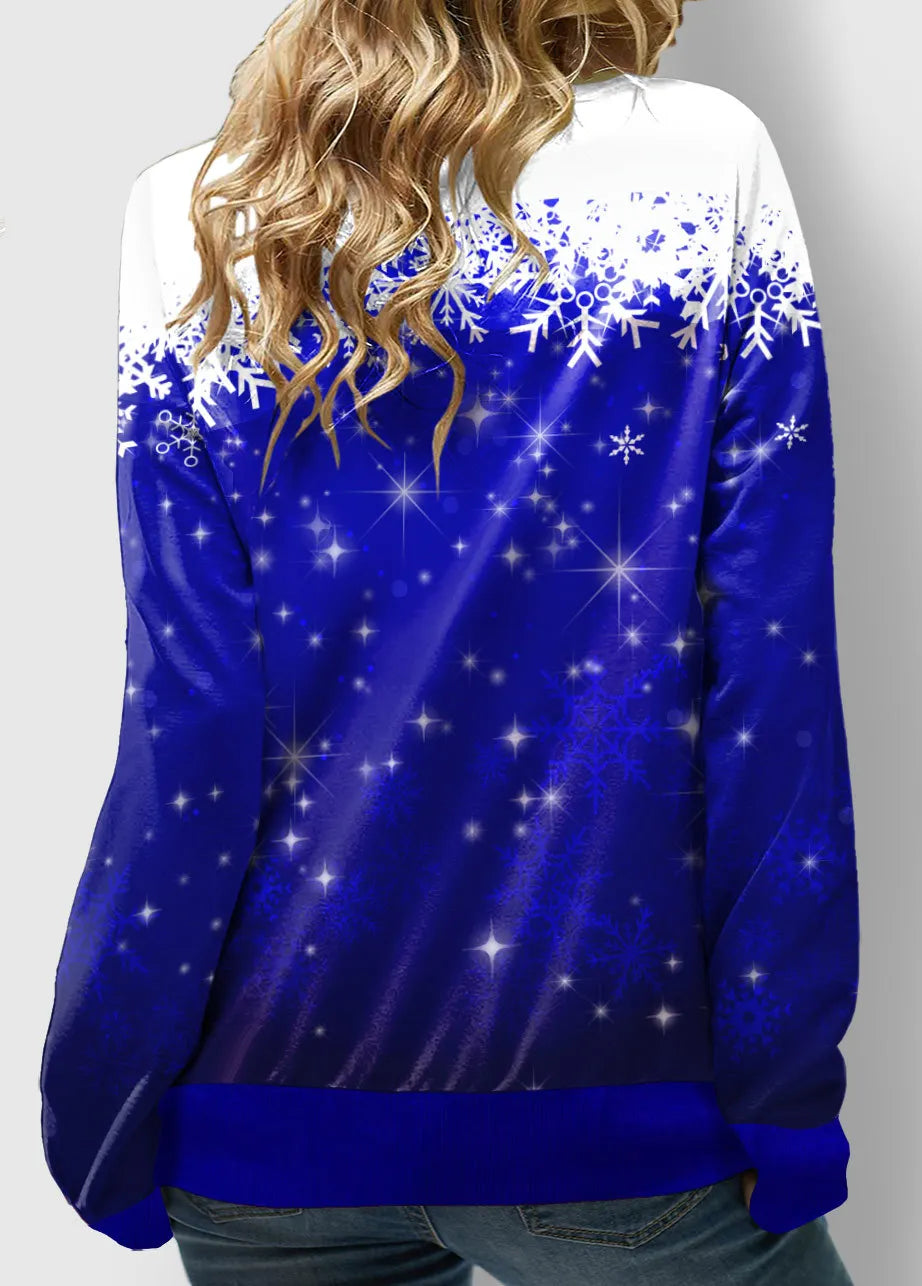 Women's Sweatshirt 3D Prints Christmas Theme Kawaii Graphics Long Sleeve T Shirt