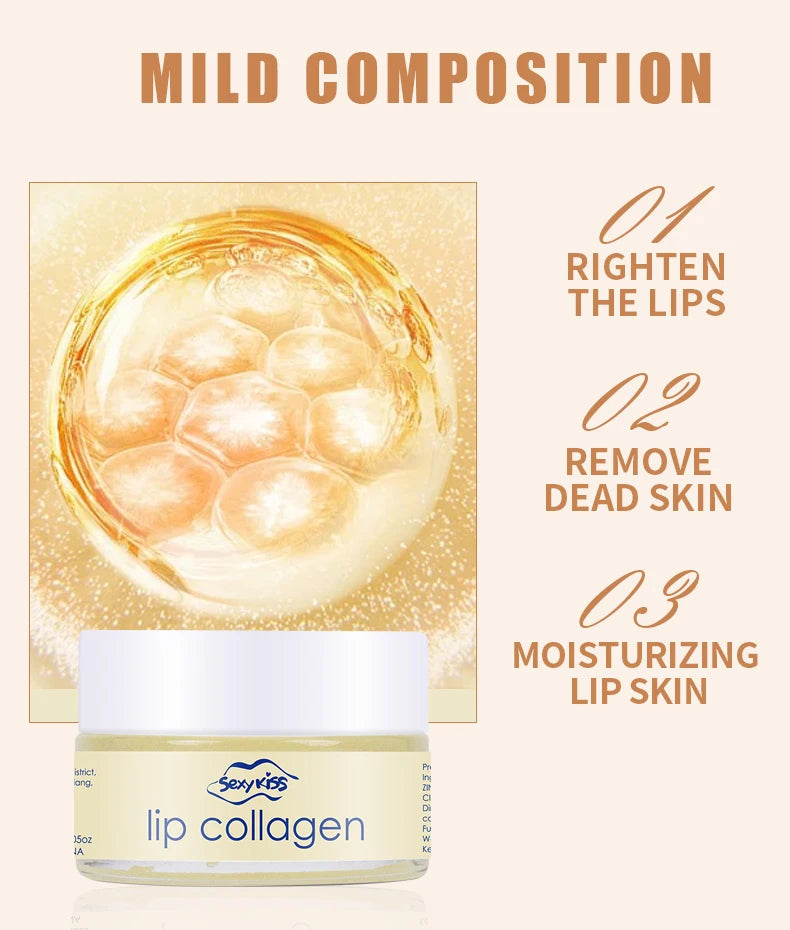 Hyaluronic acid collagen Sleep lip mask.