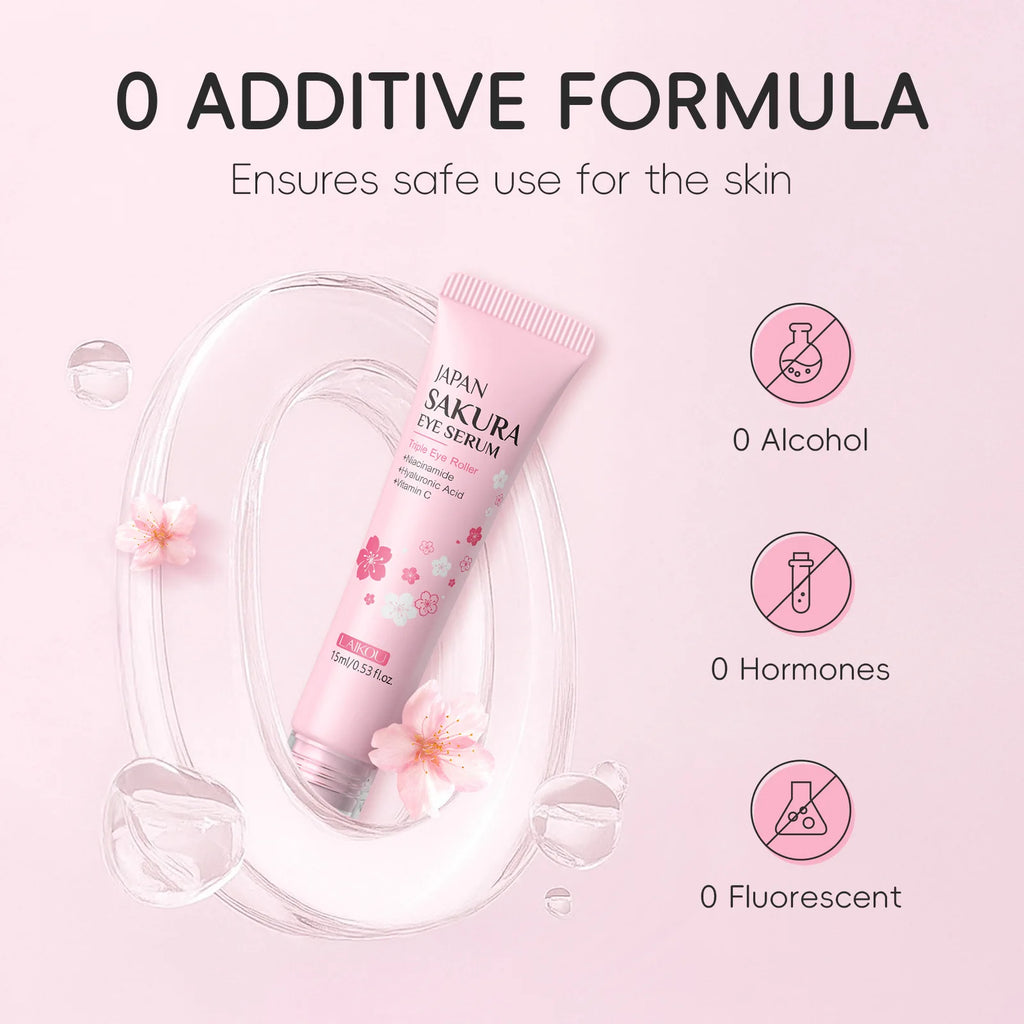 Sakura Eye Serum Roller Massage Hyaluronic Acid Skin Care