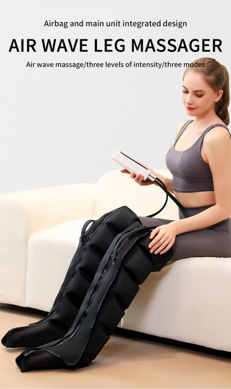 JinKairui Extended Electric Air Compression Leg Massager with Remote Control for Deep Thigh, Calf, and Foot Relaxation 🦵✨
