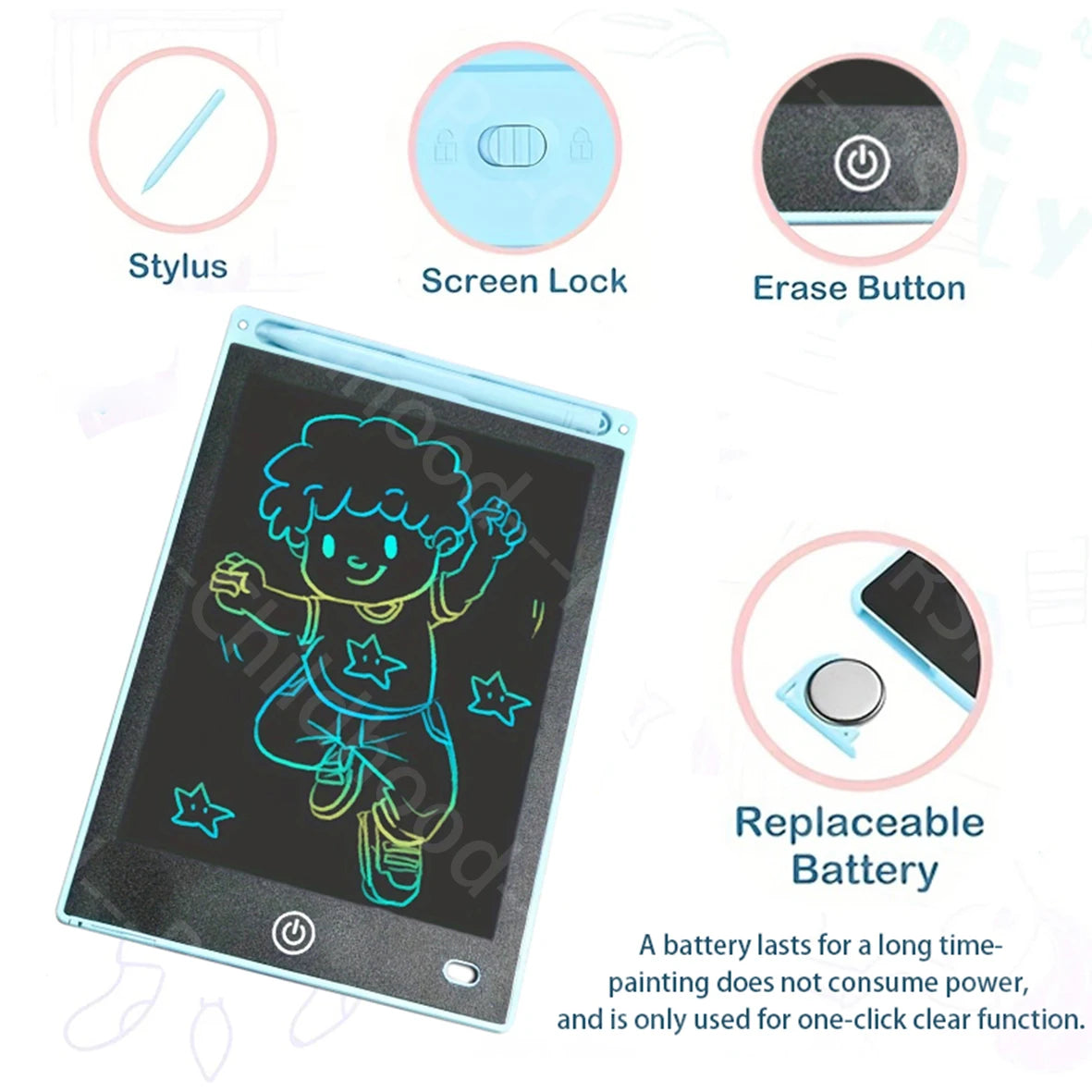 8.5-Inch LCD Writing Tablet – Portable Digital Drawing Board and Handwriting Pad for Kids Ages 3–8