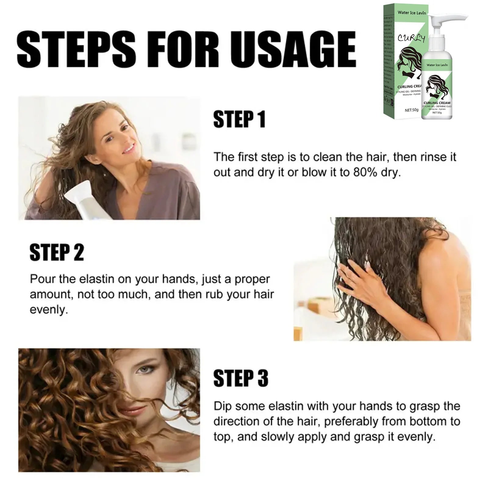 Curly hair Styling Cream