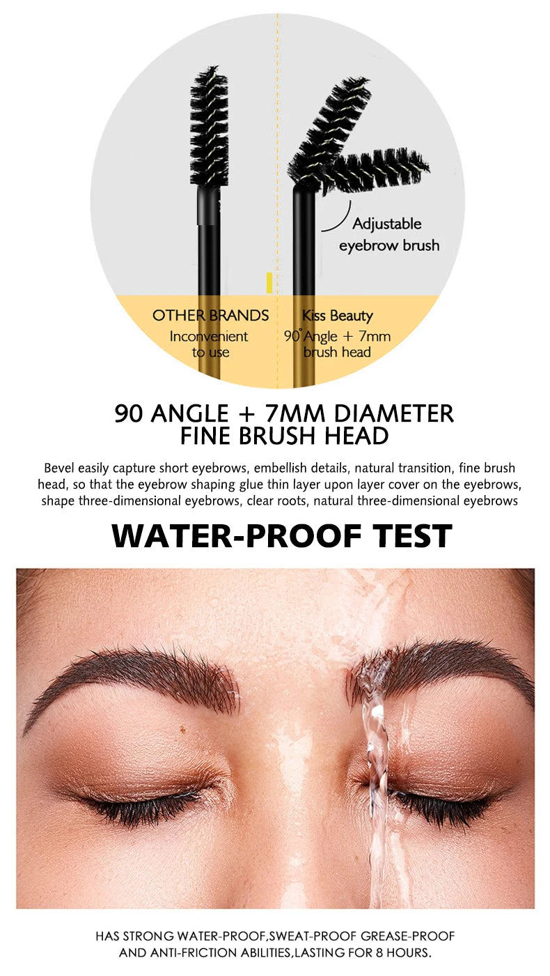 Eyebrow shaping gel Eyebrow shaping cream with brush