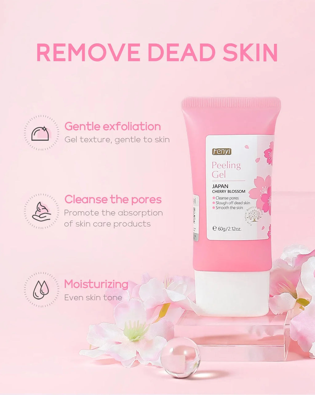 Sakura Face Deep Cleaning Exfoliating Gel Skin Care Whitening Moisturizer