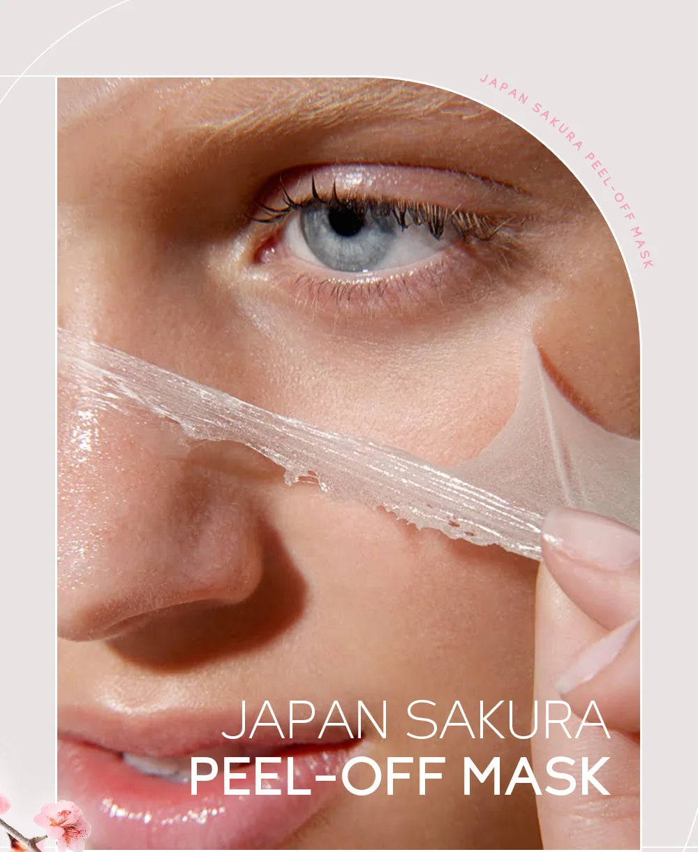 LAIKOU 24K Gold Sakura Peeling Face Mask Anti Wrinkle Whitening Blackhead Removal Facial Tear Off Mask