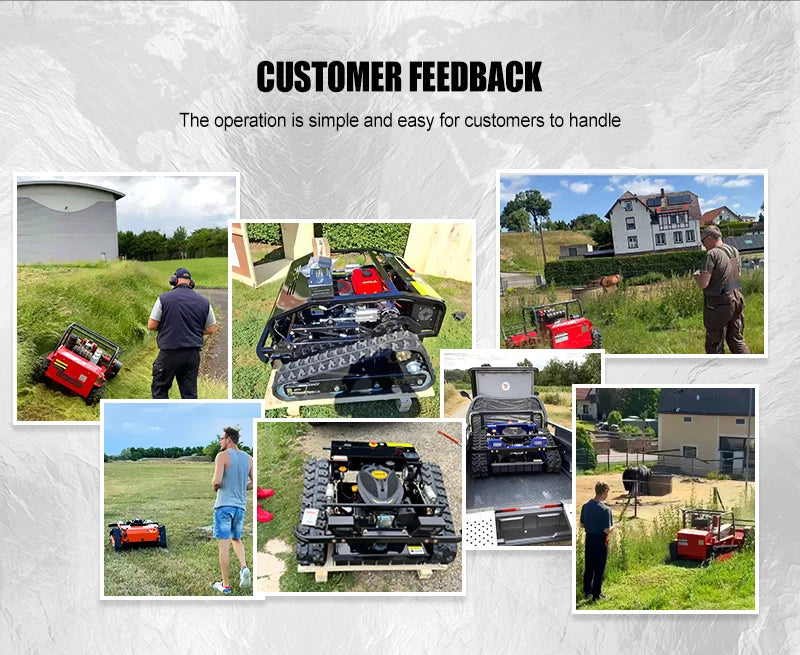 Crawler RC Lawn Mower – Personalized 550mm Cutting Width -Industrial-Grade Remote Grass Cutter, CE & EPA Certified