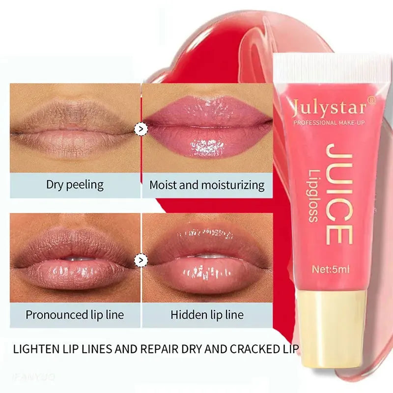 Watery Crystal Clear jelly Lip Oil Lip Balm Moisturizing And smoothing Lip Lines Jelly