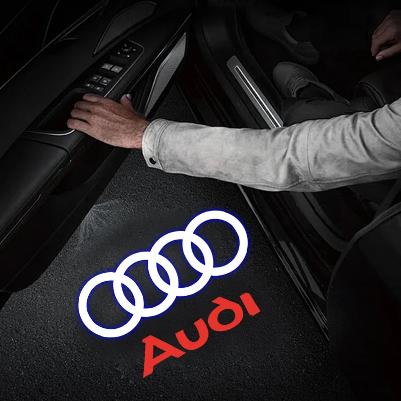 LED Car Door Logo Projector Welcome Light Laser for Audi A1, A3, A4, A5, A6, A7, A8, Q3, Q5, Q7, TT (B5, B6, B7, B8, C5, C6, C7, 8V) Premium Car Accessory