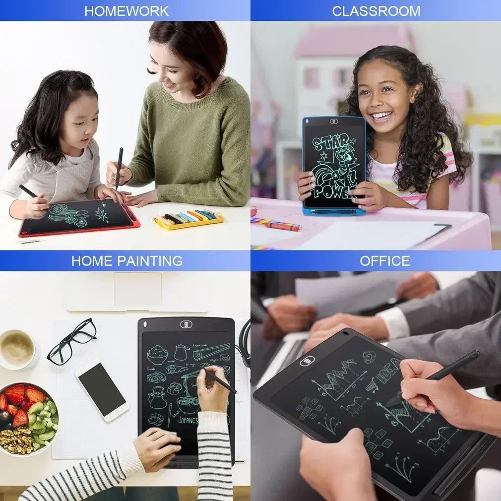 LCD Writing Tablet Drawing Board 8.5/10/12/16 Inch – Digital Magic Blackboard for Kids, Art, Learning & Creative Play
