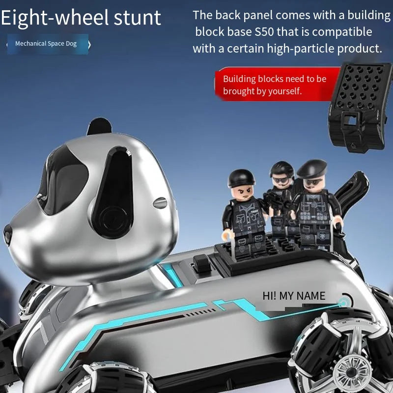 8-Wheel Stunt Mechanical Dog Toy S50 Intelligent Remote Control Robot Dog Kids Toy Car