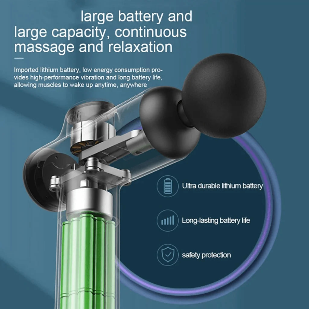 Elite 99-Level Percussion Massage Gun for Deep Muscle Therapy, Quiet Electric Body Massager for Fast Recovery and Pain Relief