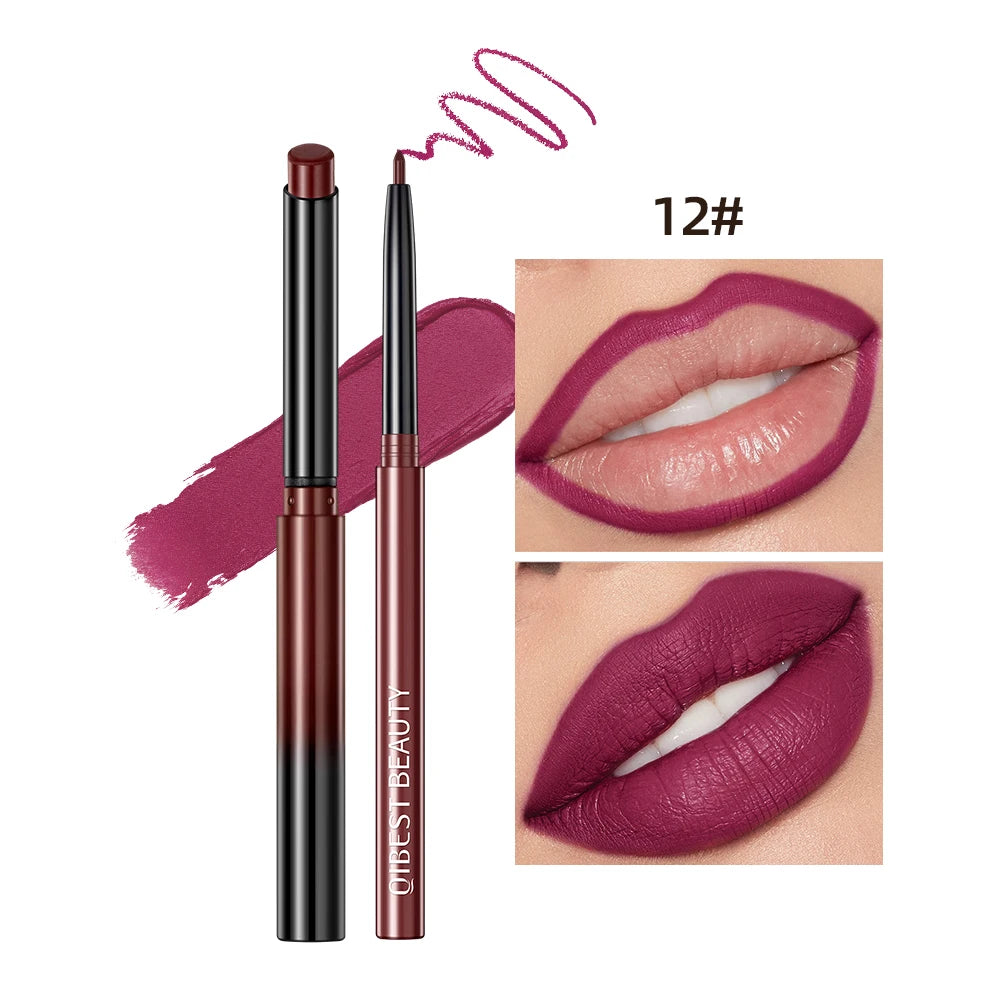 Lipstick Lipliner Pen Set Matte Velvet Lip Liner Pencil
