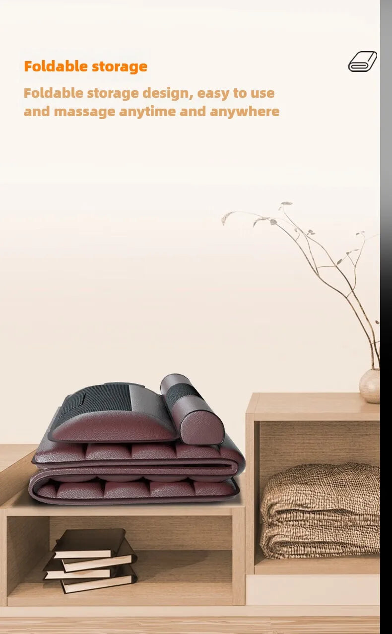 Electric Full Body Massage Mattress With Heating Hand Control.