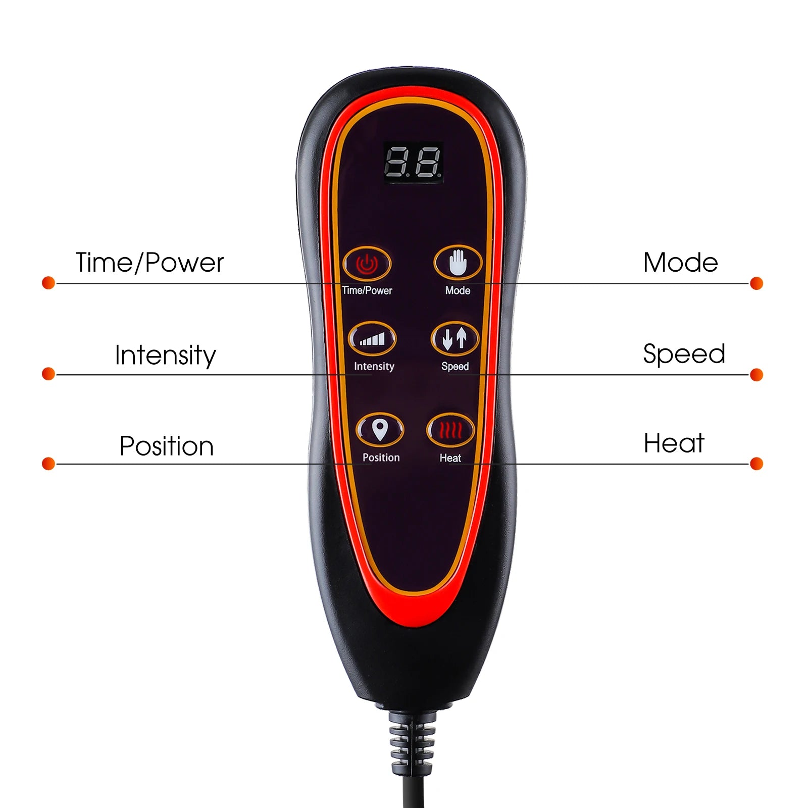 Electric Back Massager Infrared Full-Body Massage Chair.