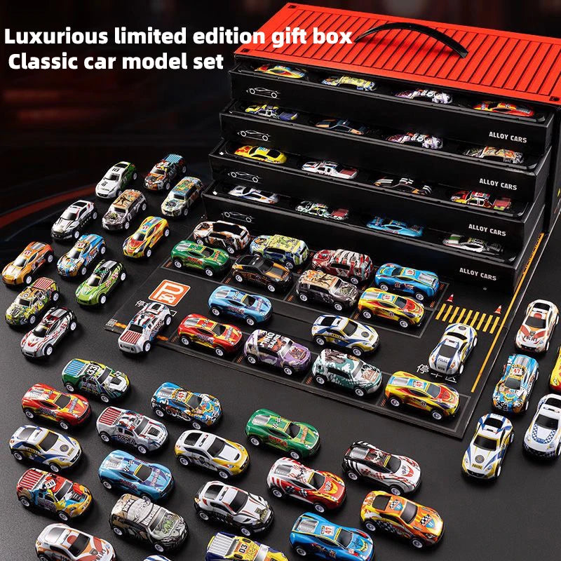 48-Piece Alloy Toy Car Set – Racing and Classic Model Cars in Gift Box, Great for Children’s Christmas or Birthday Gifts